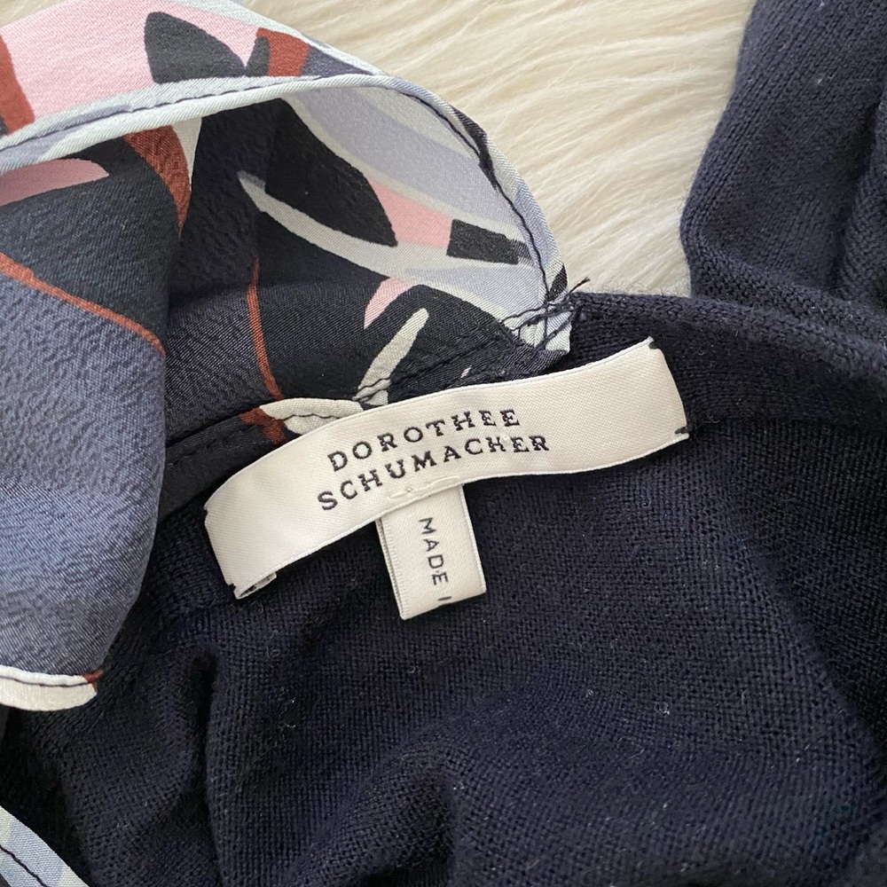 Dorothee Schumacher Navy Blue Knit Ribbon Detail Pullover Sweater - Picture 5 of 10